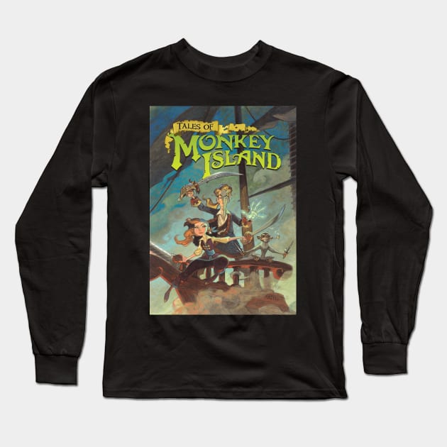 Tales of Monkey Island [Text] Long Sleeve T-Shirt by Zagreba